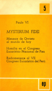 mysterium fidei - Biblioteca del Congreso Nacional de Chile