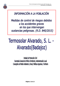 Información a la población Central Solar Termoeléctrica Alvarado S.L.
