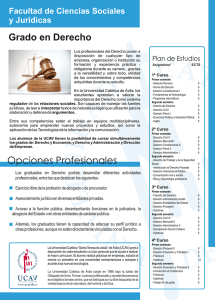 Grado en Derecho - Universidad Católica de Ávila