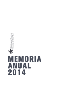 Informe anual 2014 - Biblioteca del Congreso Nacional de Chile
