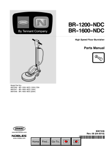 BR-1200-NDC, BR-1600-NDC Parts Manual