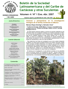 Boletín Vol 4 No 1 Ene - Abr 2007. - Instituto de Biología