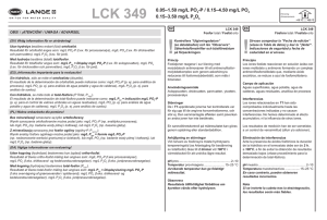 LCK 349 0.05–1.50 mg/L PO4-P / 0.15–4.50 mg/L PO4 0.15