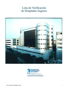 Lista de verificación de hospitales seguros