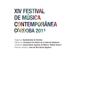 Programa - Delegación de cultura | Ayuntamiento de Córdoba