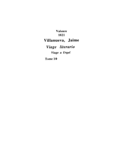 Villanueva, Jaime (1765-1824). Viage literario a las