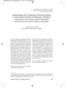 Antropología de lo impropio, filosofía política y ciencia de