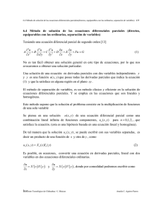 6.4 Método de solución de las ecuaciones diferenciales parciales
