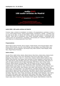 Audiópolis #11. 31.10.2014. audio-MAD. 100 audio