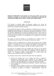 Resolución 2015NI-2552-14 del Ararteko, de 23 de julio de 2015