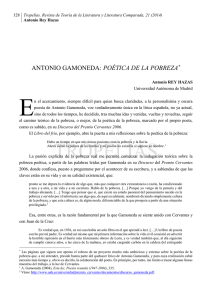 Antonio Gamoneda: poética de la pobreza