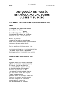 antología de poesía española actual sobre ulises y su mito