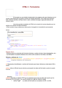 HTML 5 : Formularios