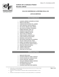 Lista de admitidos - Instituto de la Judicatura Federal