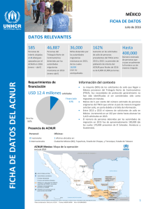 México: Hoja informativa ACNUR, julio de 2016