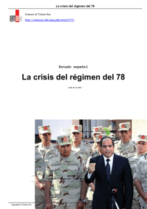 La crisis del régimen del 78