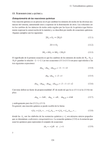 13. Termodinámica química 124 Estequiometría de las reacciones