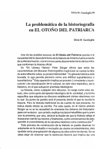 La problemática de la historiografía en EL OTOÑO DEL PATRIARCA