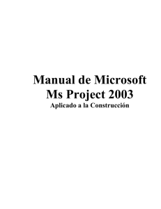 Manual de Microsoft Ms Project 2003