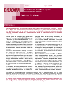 Condiciones psicológicas - Universidad Católica Argentina