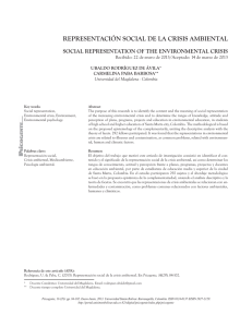 representación social de la crisis ambiental
