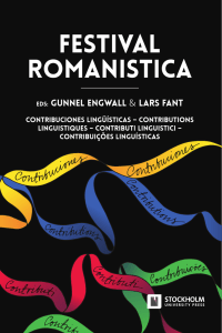 Festival Romanistica - Stockholm University Press