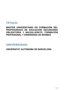 título: universidad - Universitat Autònoma de Barcelona