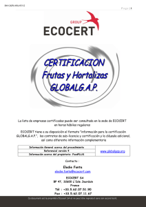 El procedimiento de certificación GLOBALG.A.P