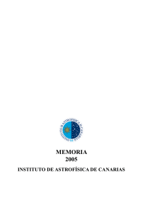 memoria 2005 - Instituto de Astrofísica de Canarias