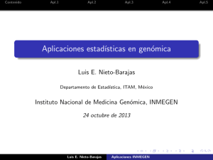 Aplicaciones estadísticas en genómica