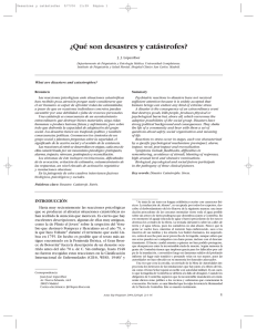 ¿Qué son Desastres y Catástrofes?