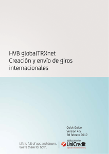 HVB globalTRXnet Creación y envío de giros