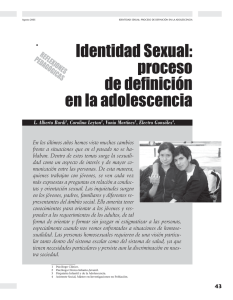 Identidad Sexual: proceso de definición en la adolescencia