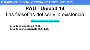 PAU - Unidad 14 Las filosofías del ser y la existencia