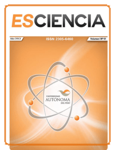 EsCiencia - Revista de Investigación Cientíﬁca Año 2013