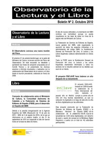 Boletín nº 2 (octubre de 2010) - Ministerio de Educación, Cultura y