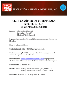 CLUB CANÓFILO DE CUERNAVACA MORELOS , A.C.