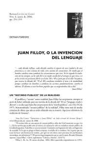 Juan Filloy o la invención del lenguaje