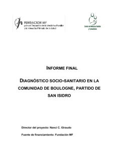 informe final diagnóstico socio-sanitario en la comunidad de