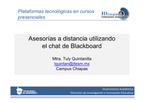 Asesorías a distancia utilizando el chat de Blackboard