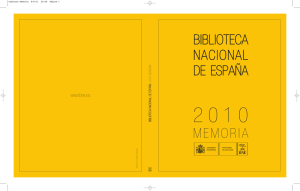 Memoria de la BNE 2010 - Biblioteca Nacional de España