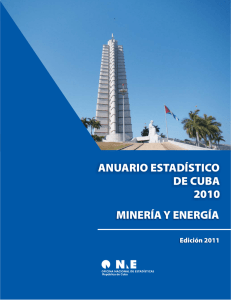 MINERÍA Y ENERGÍA ANUARIO ESTADÍSTICO DE CUBA 2010