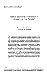 Función de la intertextualidad en la obra de Juan José Arreola1