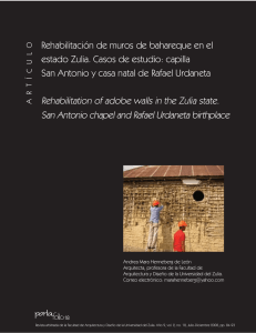 Rehabilitation of adobe walls in the Zulia state. San Antonio chapel