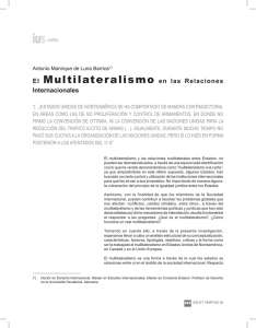 El Multilateralismo en las Relaciones