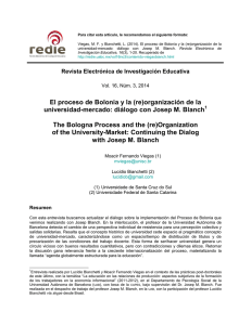 El proceso de Bolonia y la (re)organización de la universidad