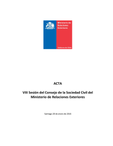 ACTA VIII Sesión del Consejo de la Sociedad Civil del Ministerio de