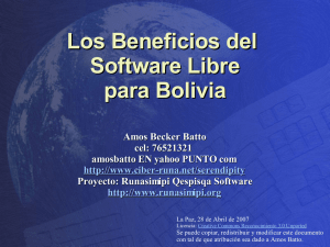 Los Beneficios del Software Libre para Bolivia