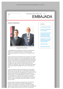 Newsletter Embajada de Suiza No. 14 - EDA