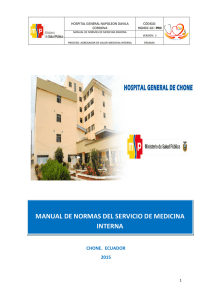 MANUAL DE NORMAS DEL SERVICIO DE MEDICINA INTERNA